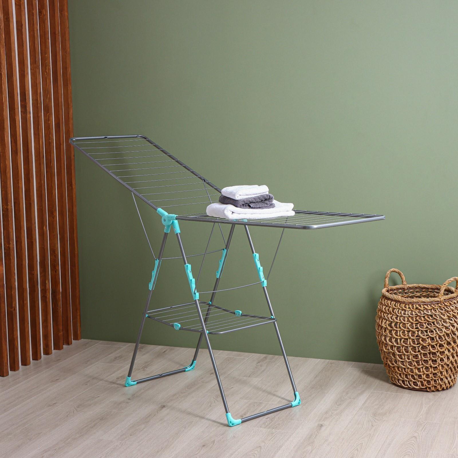 Сушилка для белья двухуровневая, 18 м, цвет серебряный