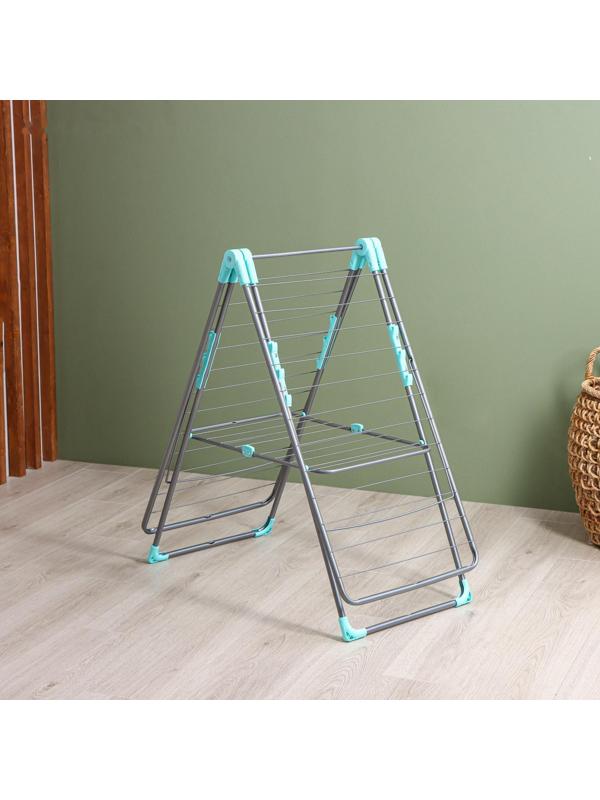 Сушилка для белья двухуровневая, 18 м, цвет серебряный