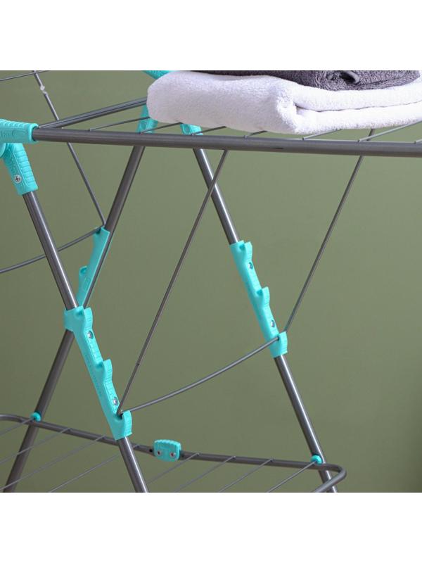 Сушилка для белья двухуровневая, 18 м, цвет серебряный