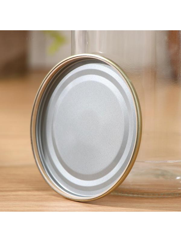 Крышка для консервирования Доляна «Любимое дело», СКО-82 мм, литография, лакированная, упаковка 50 шт, цвет золотой