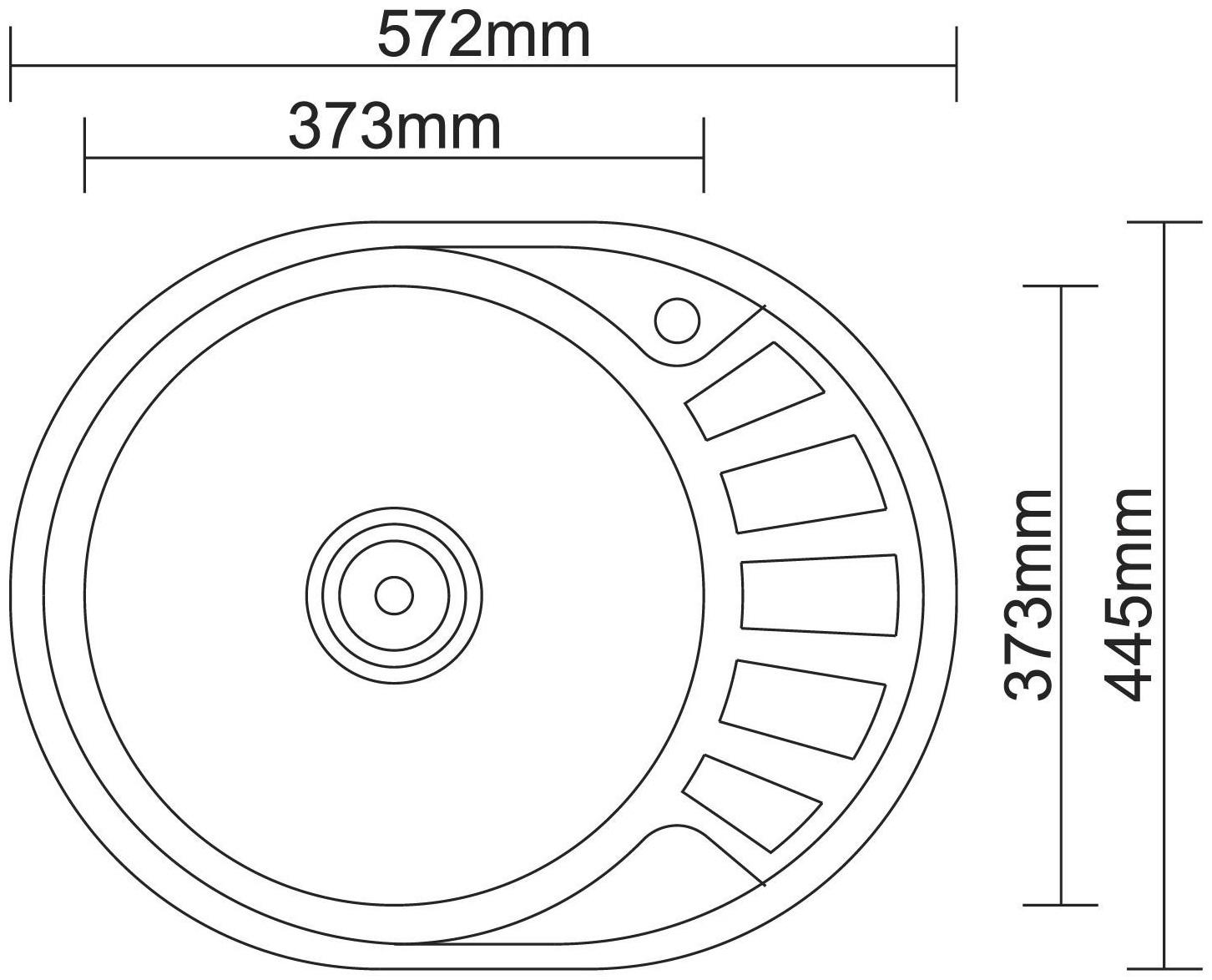 Мойка кухонная Accoona AB4557-L, врезная, левая, толщина 0.6 мм, 570х450х165мм, глянец