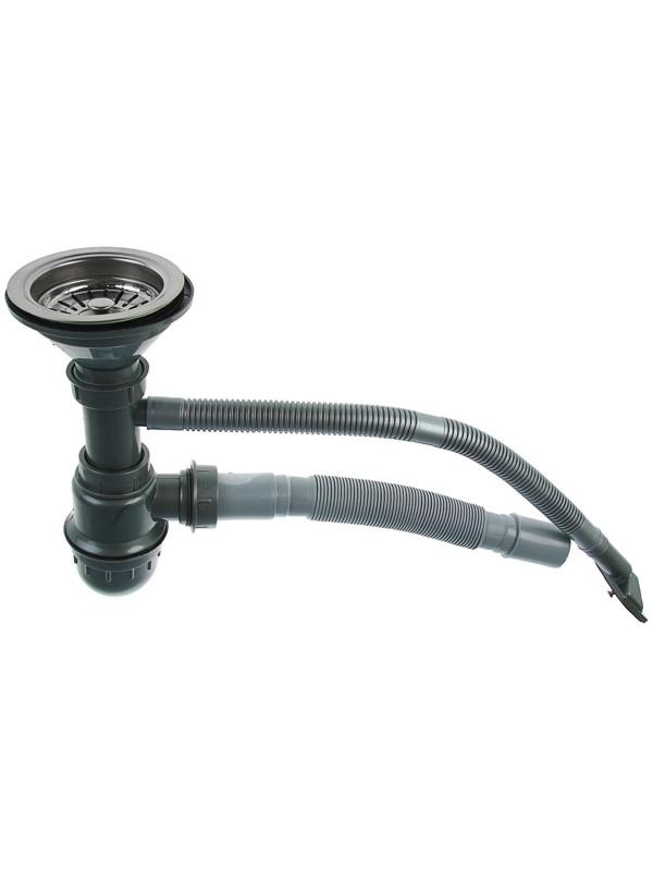 Мойка кухонная Accoona AB4557-L, врезная, левая, толщина 0.6 мм, 570х450х165мм, глянец