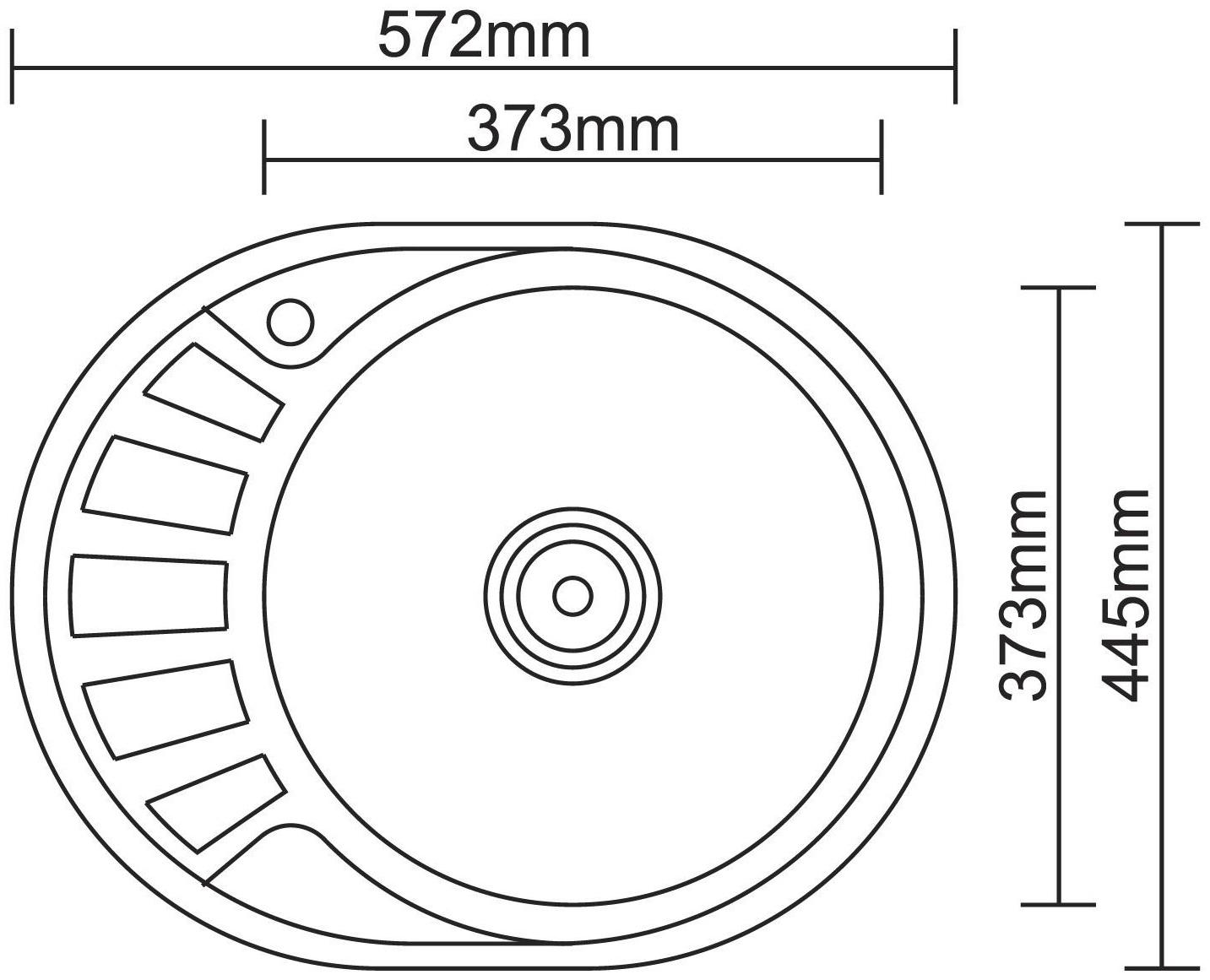 Мойка кухонная Accoona AB4557-R, врезная, правая, толщина 0.6 мм, 570х450х165мм, глянец