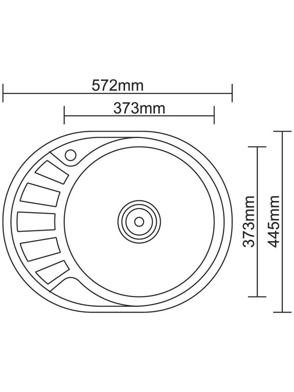 Мойка кухонная Accoona AB4557-R, врезная, правая, толщина 0.6 мм, 570х450х165мм, глянец