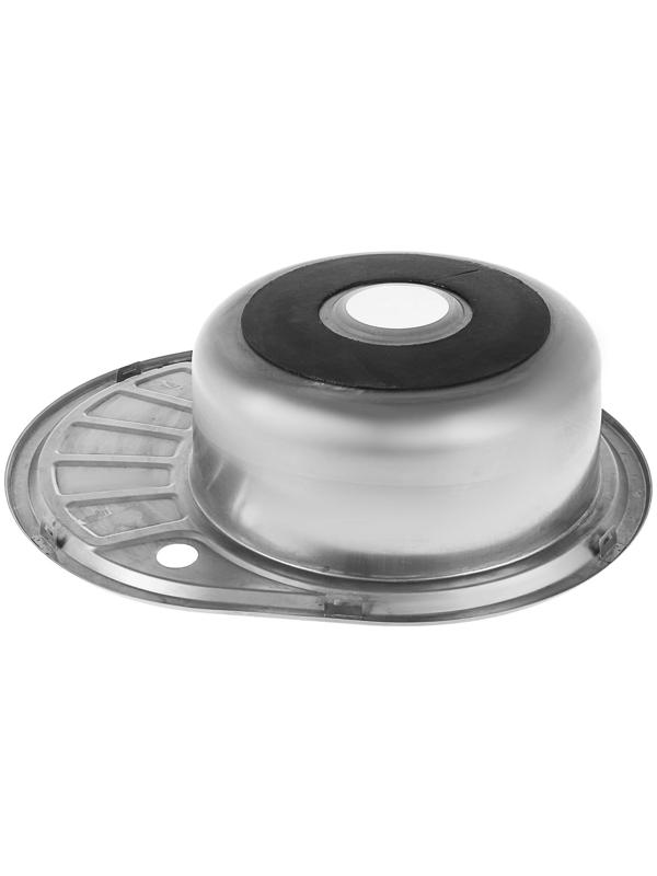 Мойка кухонная Accoona AB4557-R, врезная, правая, толщина 0.6 мм, 570х450х165мм, глянец