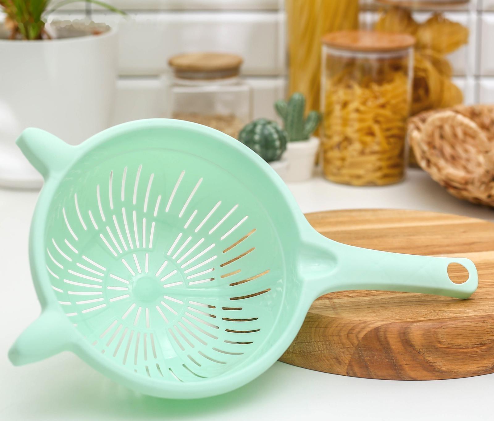 Дуршлаг кухонный, 1,6 л, d=19 см, цвет МИКС