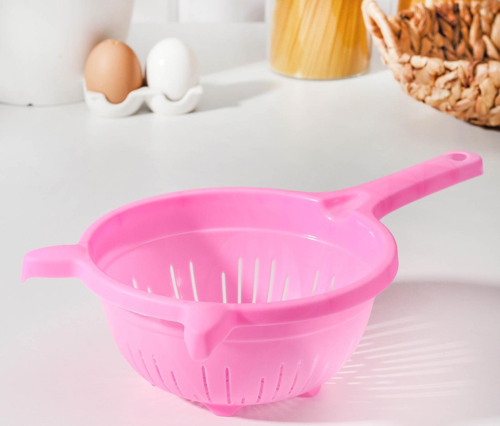 Дуршлаг кухонный, 1,6 л, d=19 см, цвет МИКС