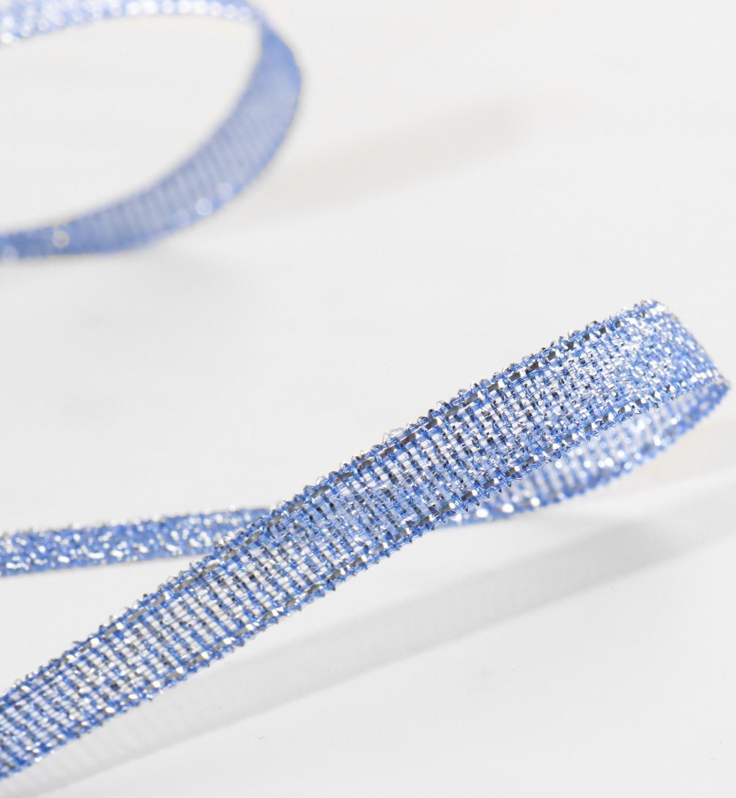 Лента парчовая, 6 мм, 23 ± 1 м, цвет синий №037