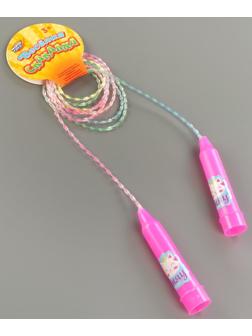 Скакалка детская «Мяу», цвет розовый