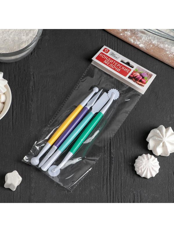 Набор для моделирования кондитерских украшений Доляна, 4 шт