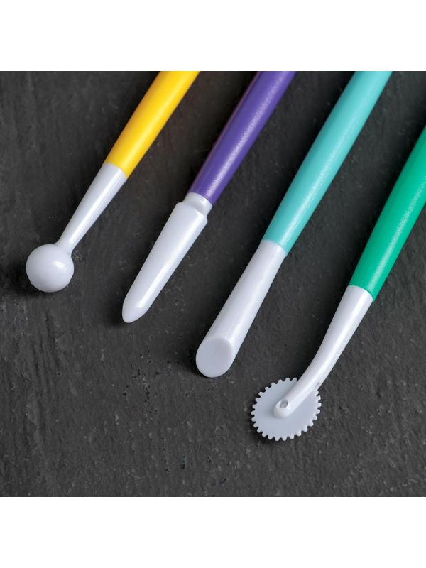 Набор для моделирования кондитерских украшений Доляна, 4 шт