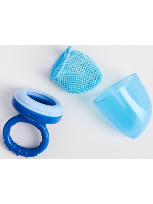 Ниблер для прикорма текстильной сеточкой, цвет голубой