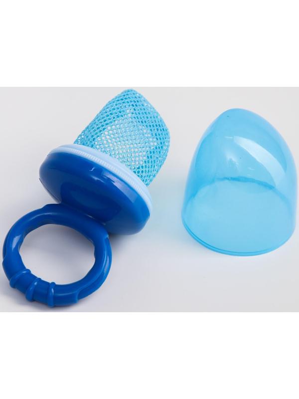 Ниблер для прикорма текстильной сеточкой, цвет голубой