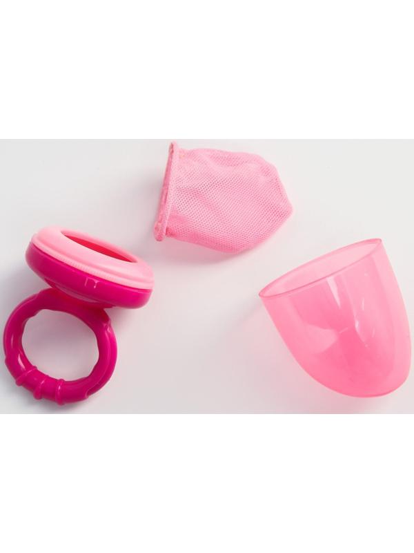 Ниблер для прикорма текстильной сеточкой, цвет розовый