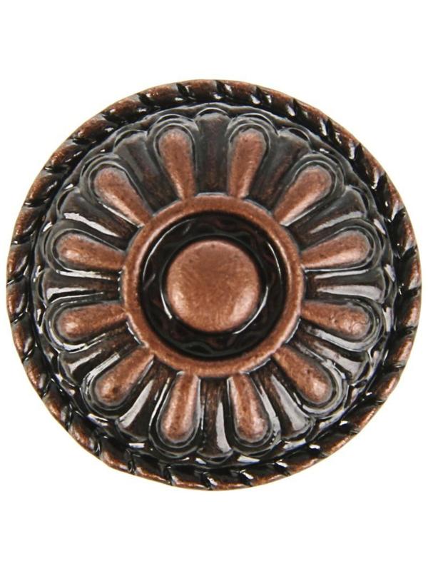 Ручка кнопка ТУНДРА РК112, цвет медь