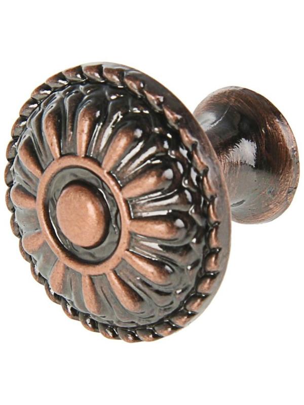 Ручка кнопка ТУНДРА РК112, цвет медь