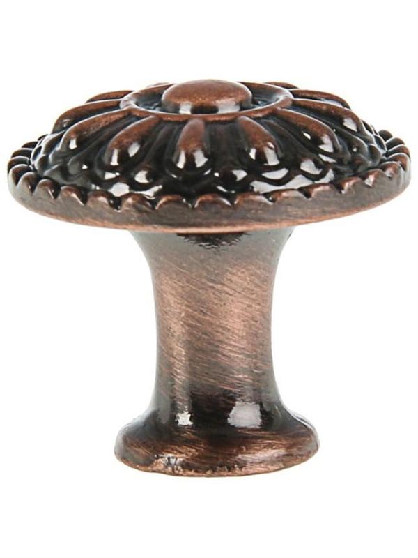 Ручка кнопка ТУНДРА РК112, цвет медь