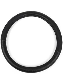 Оплетка на руль AVS GL-940M-B, натуральная кожа, размер M, черный