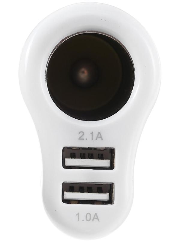 Разветвитель прикуривателя TORSO, USB 1 А / 2.1 А, 60 Вт, 12/24 В, микс
