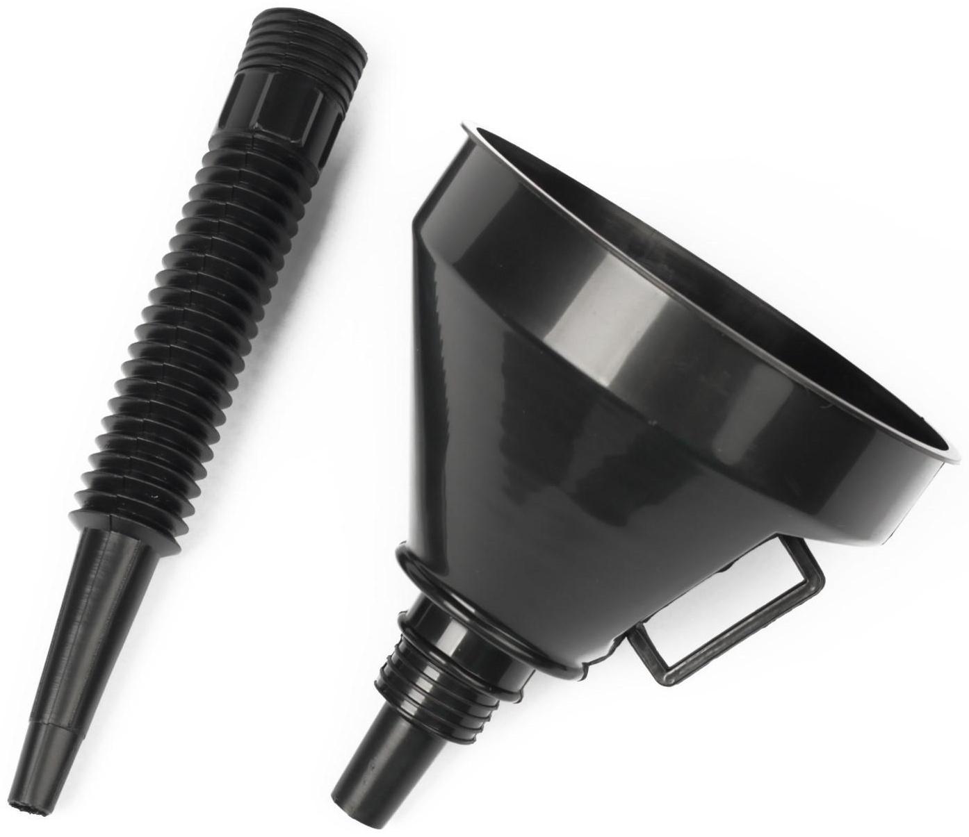 Воронка для ГСМ с сеткой, усиленная, диаметр 145 мм, высота 360 мм, съемный гибкий носик