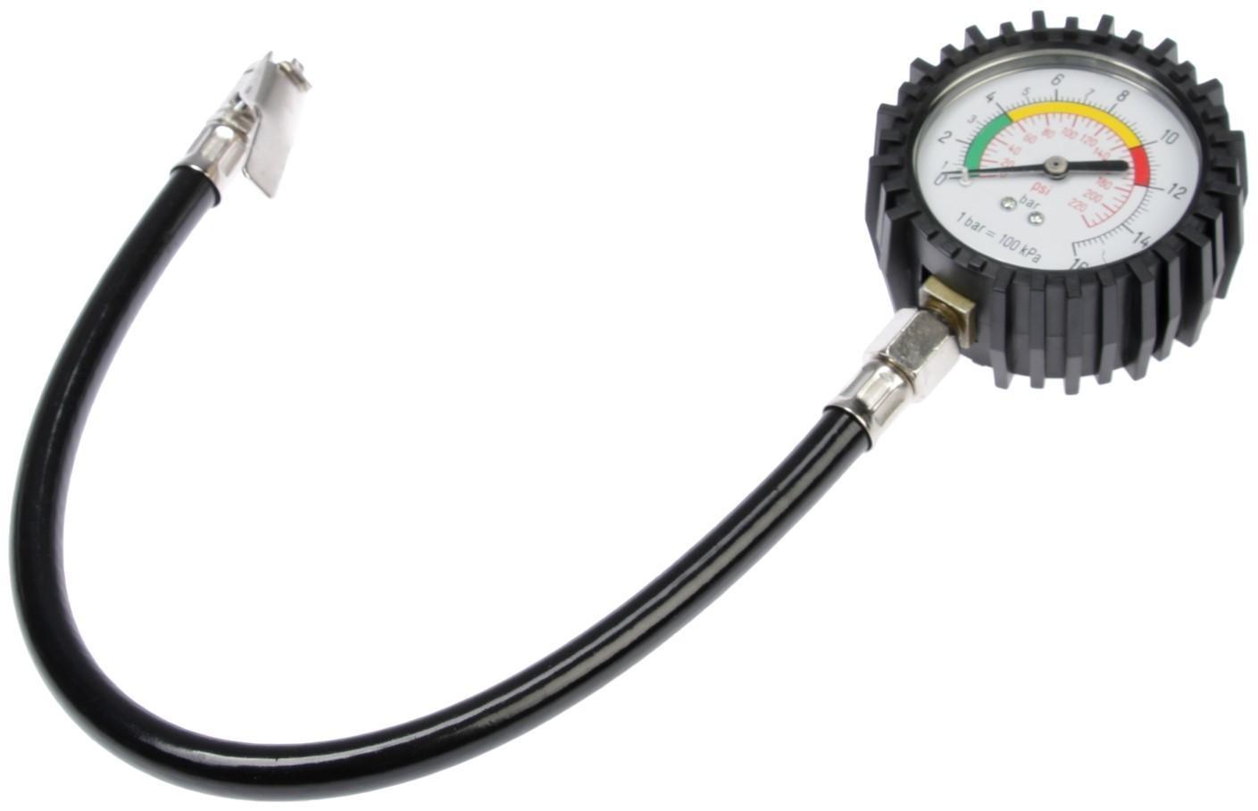 Манометр механический, зажим, резиновый шланг 18 см