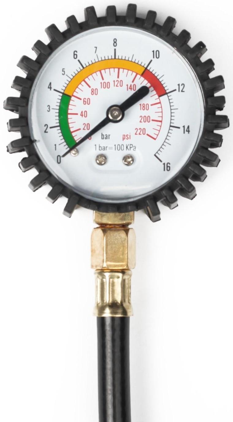 Манометр механический, винтовое соединение, шланг 18 см