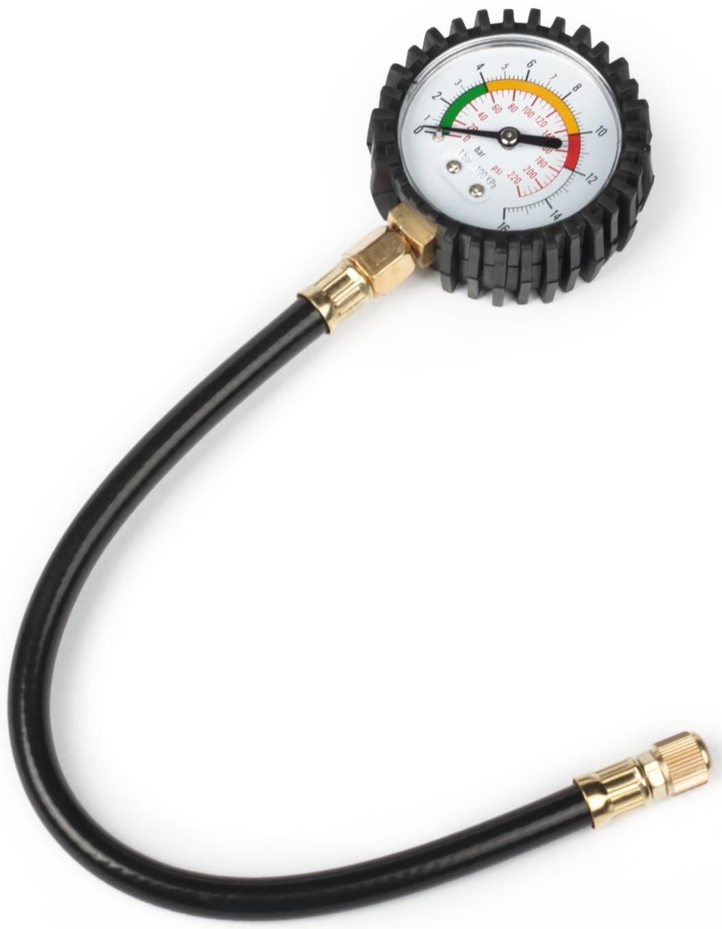Манометр механический, винтовое соединение, шланг 18 см