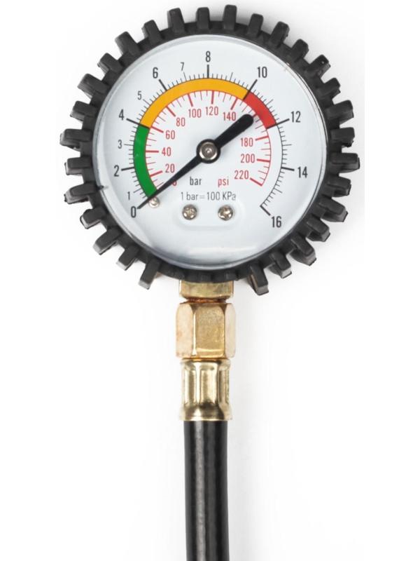 Манометр механический, винтовое соединение, шланг 18 см