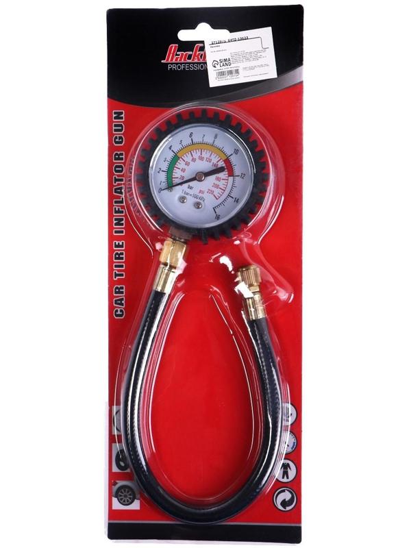 Манометр механический, винтовое соединение, шланг 18 см