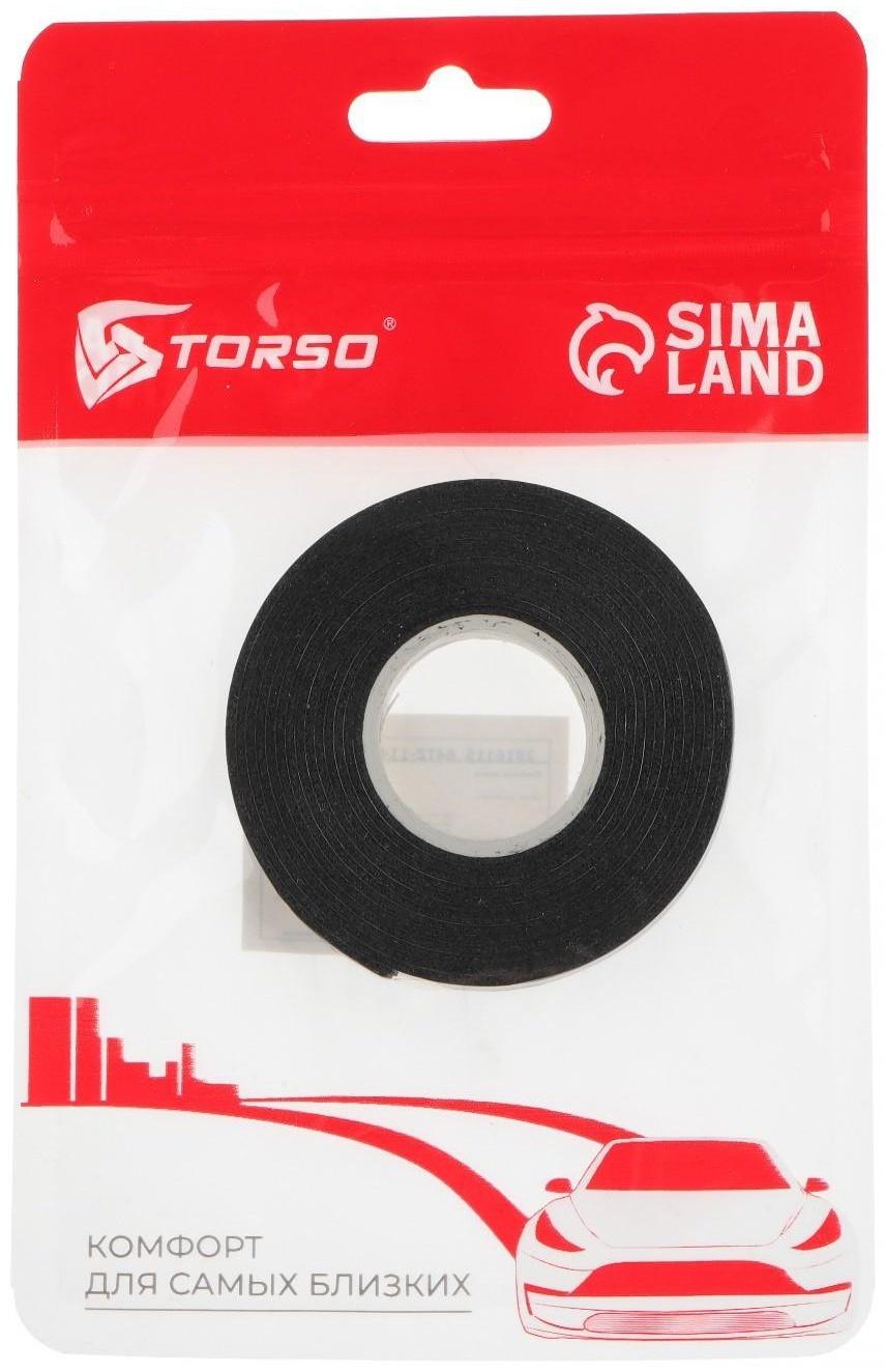 Клейкая лента TORSO, двусторонняя, вспененная, 6 мм × 2 м