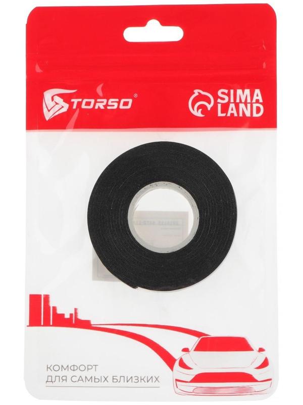 Клейкая лента TORSO, двусторонняя, вспененная, 6 мм × 2 м