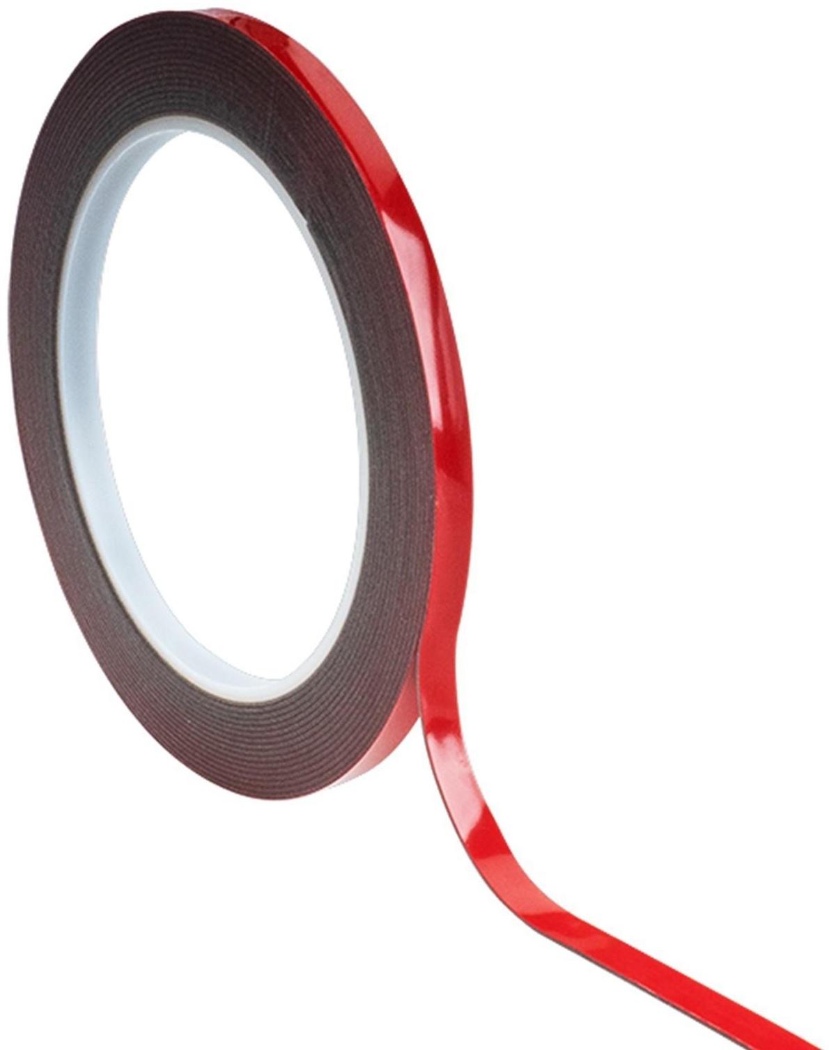 Клейкая лента TORSO, двусторонняя, усиленная, вспененная, 6 мм x 2 м