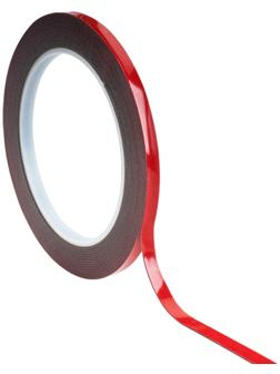 Клейкая лента TORSO, двусторонняя, усиленная, вспененная, 6 мм x 2 м