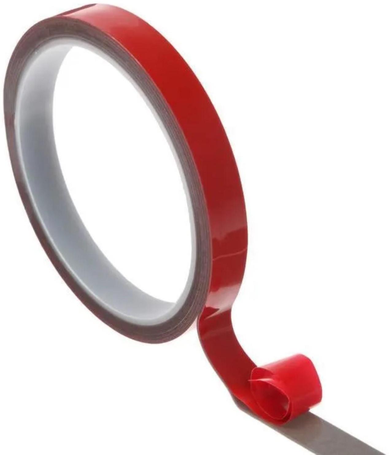 Клейкая лента TORSO, двусторонняя, усиленная, 12 мм × 2 м