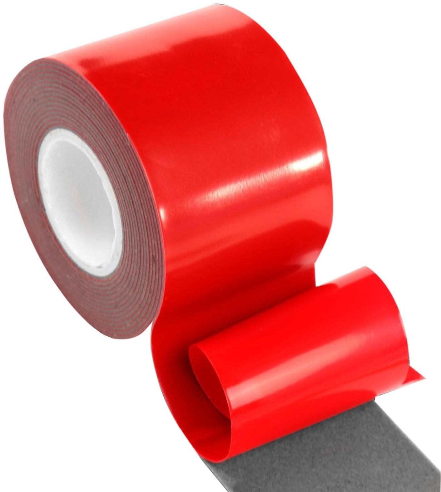 Клейкая лента TORSO, двусторонняя, усиленная, вспененная, 30 мм x 2 м