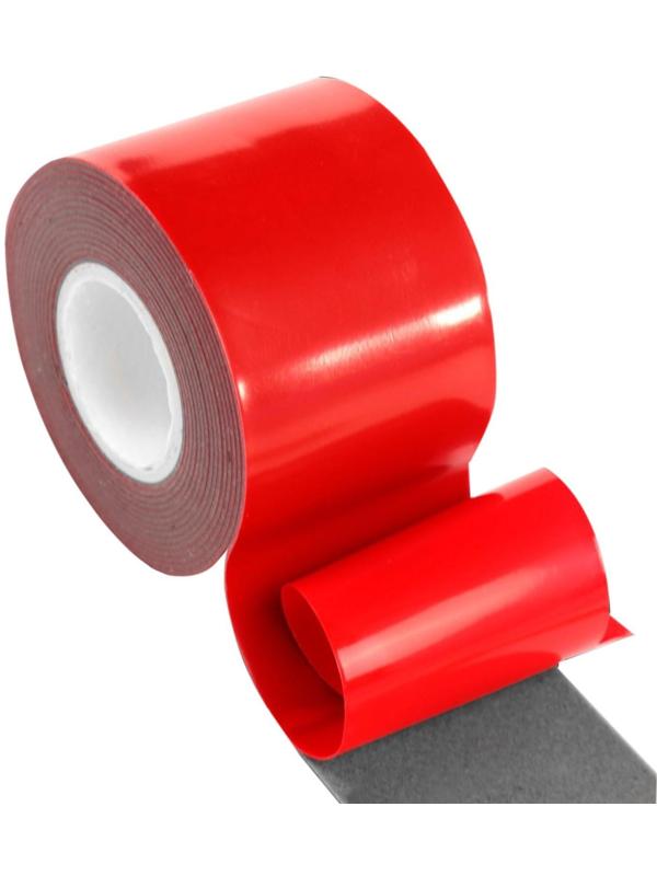 Клейкая лента TORSO, двусторонняя, усиленная, вспененная, 30 мм x 2 м