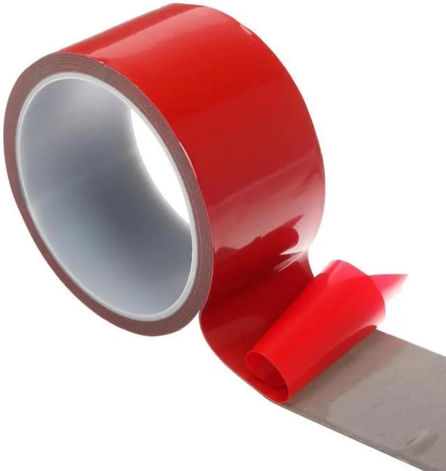 Клейкая лента TORSO, двусторонняя, усиленная, вспененная, 50 мм x 2 м