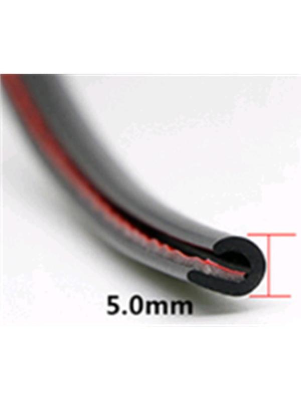 Защитный молдинг дверей TORSO, длина 5 м, черный