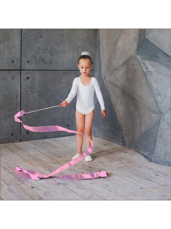 Лента для танцев, длина 4 м, цвет светло-розовый