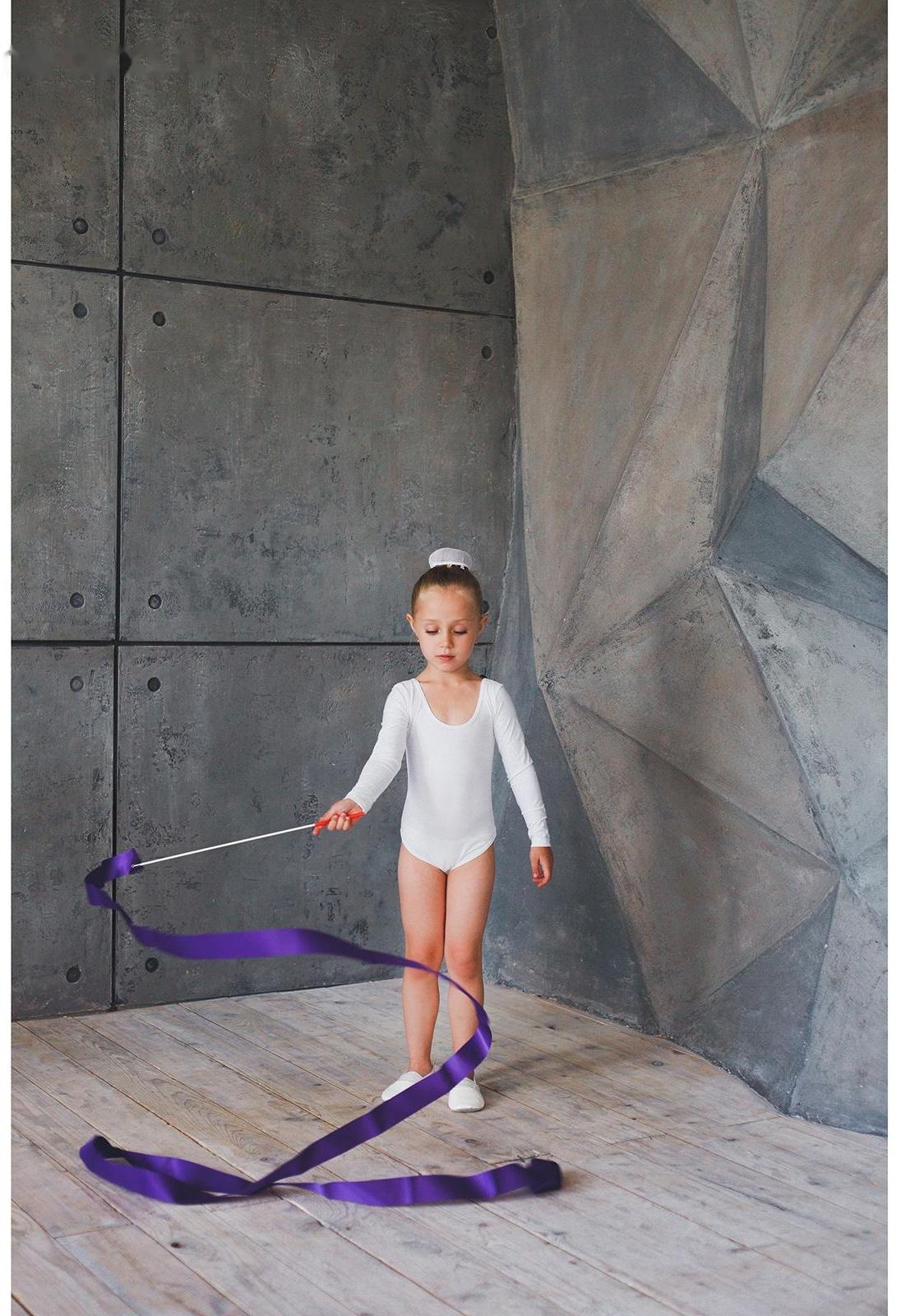 Лента для танцев, длина 4 м, цвет фиолетовый