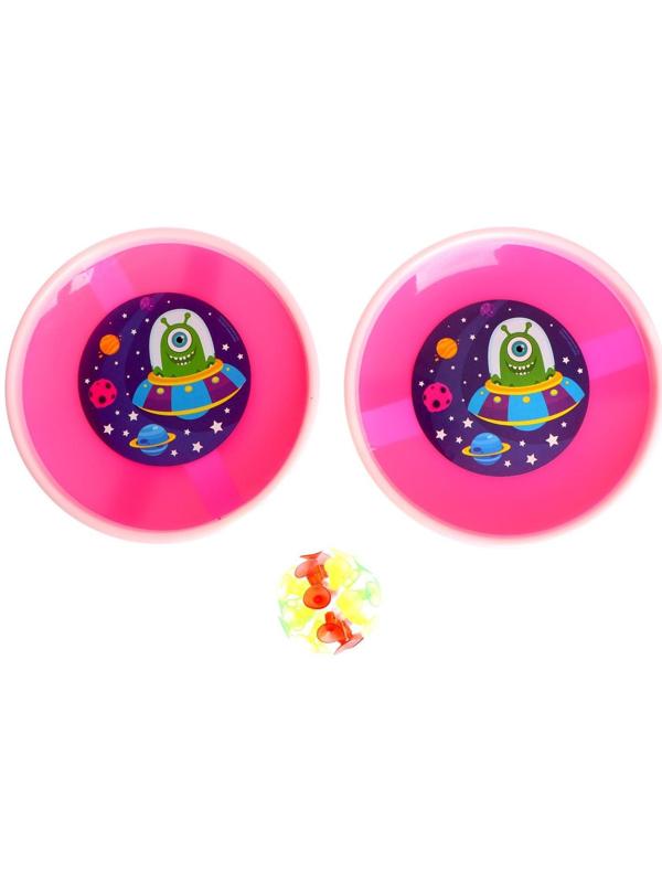 Игра-липучка «Монстрик», набор: 2 тарелки 18 см, шарик, цвета МИКС