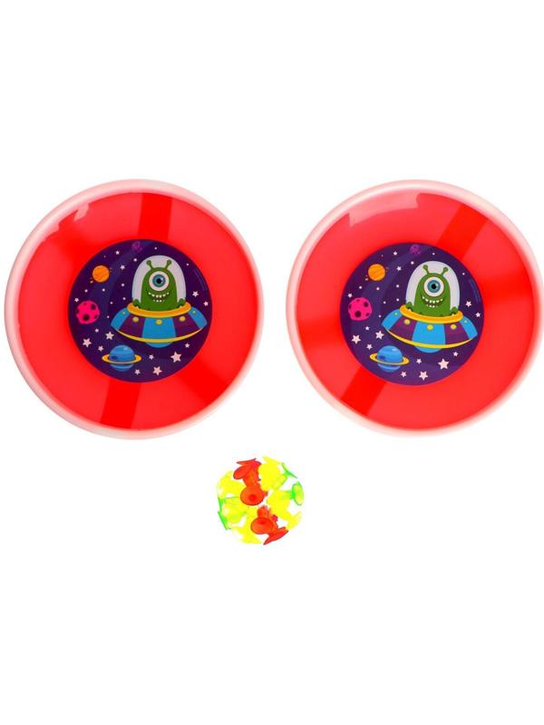 Игра-липучка «Монстрик», набор: 2 тарелки 18 см, шарик, цвета МИКС