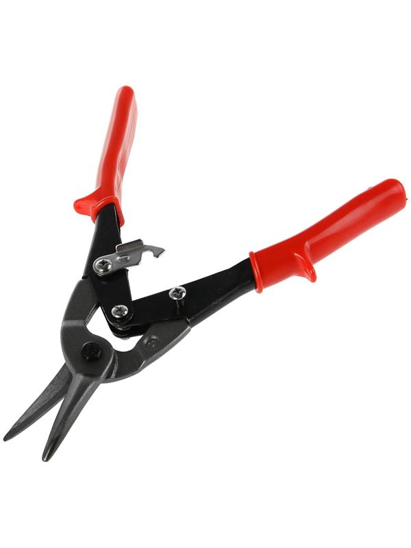 Ножницы по металлу ЛОМ, 250 мм, пластиковые рукоятки, прямой рез