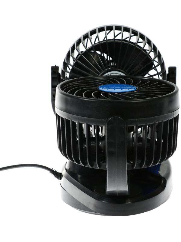 Вентилятор салона TORSO, 12 В, двойной, поворотный 360°, авто обдув