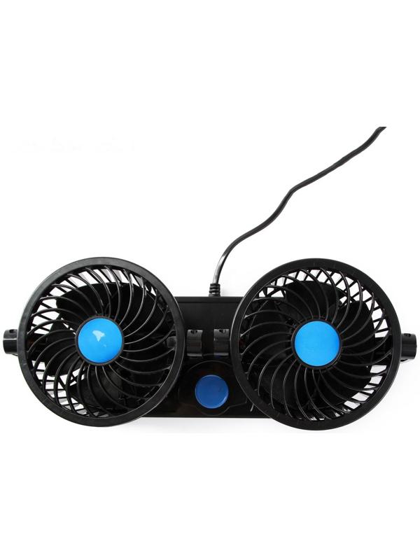Вентилятор салона TORSO, 12 В, двойной, поворотный 360°