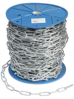 Цепь длиннозвенная ТУНДРА krep,  DIN763, диаметр 4 мм, сварная, оцинкованная, 50 м