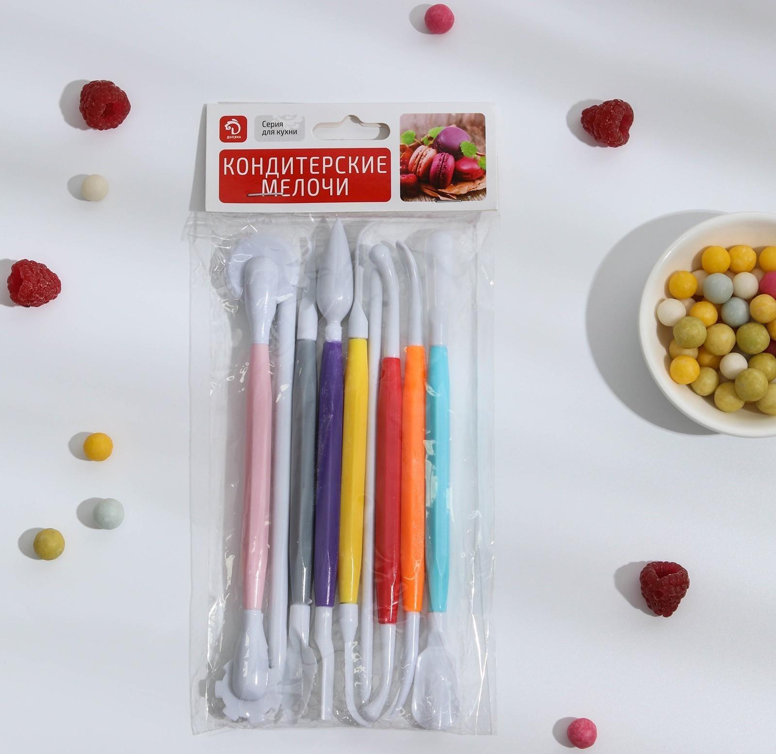 Набор для моделирования кондитерских украшений Доляна, 9 шт