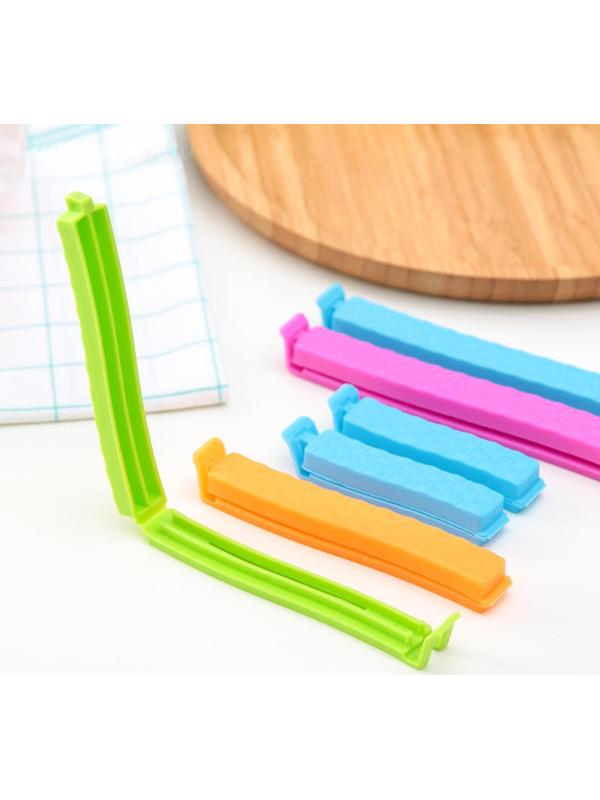 Набор зажимов для пакета, 14/11/7 см, 6 шт, цвет МИКС