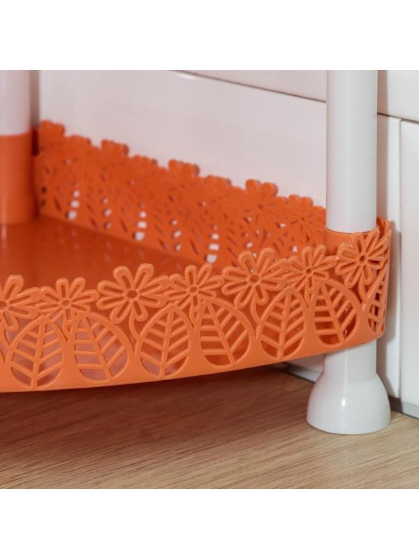 Этажерка угловая 2-х ярусная «Ромашки», 21×21×24 см, цвет МИКС