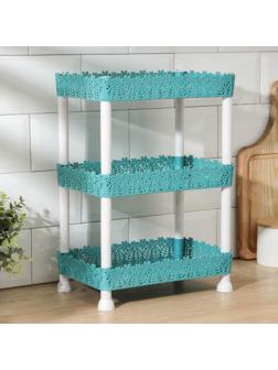 Этажерка 3-х ярусная «Ромашки», цвет МИКС